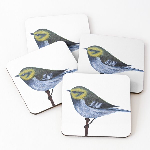 Item preview, Black-Throated Green Warbler Acrylic Painting designed and sold by ArtAndBliss.