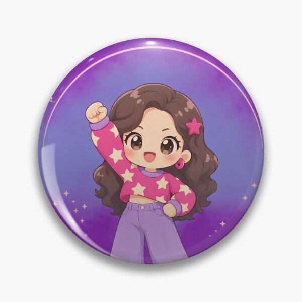 Item preview, Chibi Pop Star Purple Aesthetic Sparkling Stars designed and sold by Azurart2.