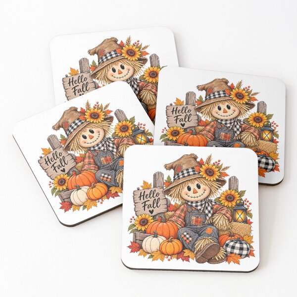 Item preview, Fall Scarecrow with Pumpkins and Sunflowers designed and sold by Denenberg Jardel.