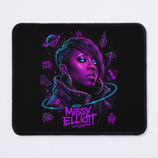 Item preview, Missy Elliott Cosmic Neon Portrait designed and sold by JMS-Artvintage.