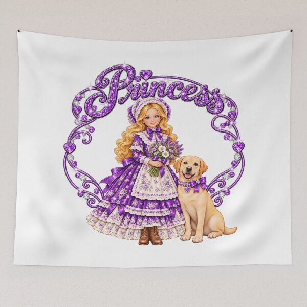 Item preview, Pioneer Princess with Labrador in Amethyst designed and sold by meganlaub1.
