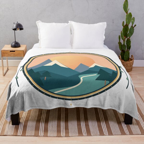 Item preview, Alpine Dawn — Vintage Mountain Lake and Pine Forest Badge designed and sold by Art Studio Shams.