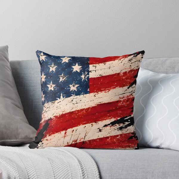 Item preview, Torn American Flag Paint Splatter Art designed and sold by PreeCha Art & Co..