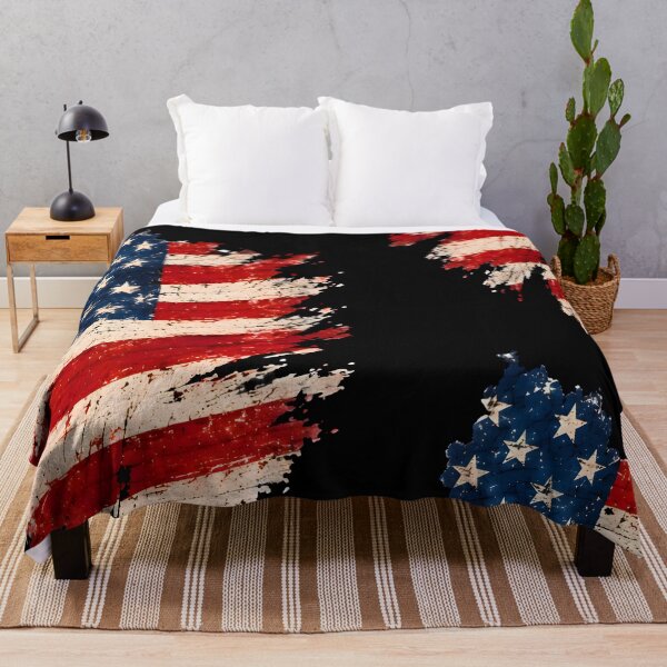 Item preview, Torn American Flag Paint Splatter Art designed and sold by PreeCha Art & Co..
