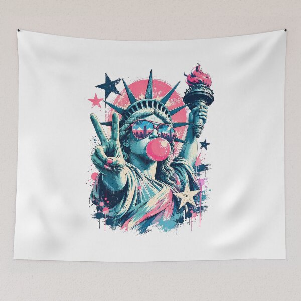 Item preview, Cool Statue of Liberty Bubblegum - NYC Pop Art Streetwear designed and sold by lucianacordoba.