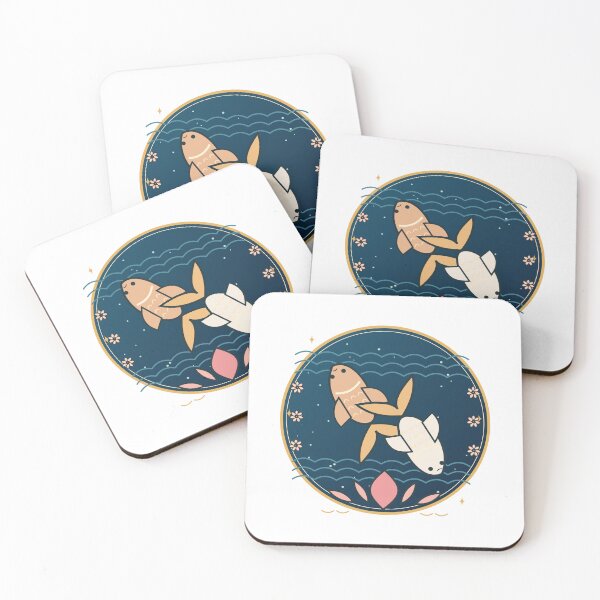 Item preview, Koi Tides — Twin Ornamental Koi in Deep Blue Water designed and sold by Art Studio Shams.