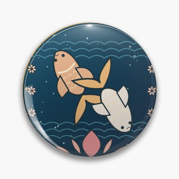 Item preview, Koi Tides — Twin Ornamental Koi in Deep Blue Water designed and sold by Art Studio Shams.
