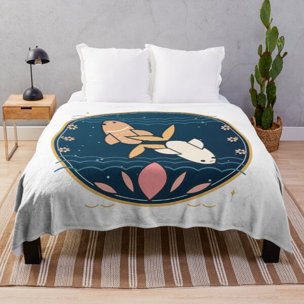 Item preview, Koi Tides — Twin Ornamental Koi in Deep Blue Water designed and sold by Art Studio Shams.