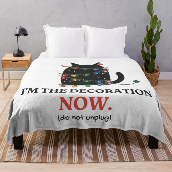 Item preview, I'm the Decoration Now Cat in Christmas Lights designed and sold by somebasic.