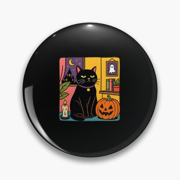 Item preview, Halloween Cat Jack-o-lantern Night Scene designed and sold by GiaoCalonas.