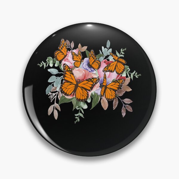 Item preview, Watercolor Monarch Butterflies And Floral Bouquet designed and sold by HeleneKarlsen.