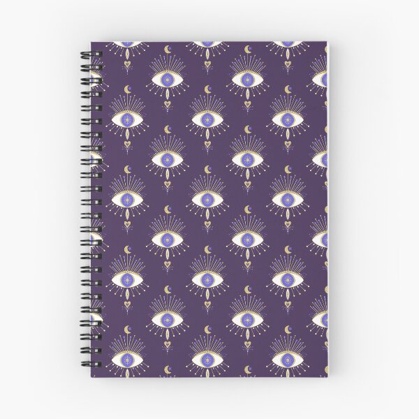 Item preview, Purple and Gold Celestial Art Deco Evil Eye pattern designed and sold by Home Cyn Home.