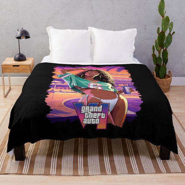 Item preview, Neon Miami Sunset Woman Portrait designed and sold by TheCozyCarrier.