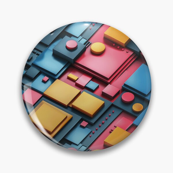 Item preview, 3D Isometric Geometric Blocks Abstract Shapes Pattern designed and sold by NTGUILTY.