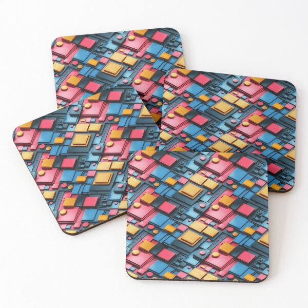 Item preview, 3D Isometric Geometric Blocks Abstract Shapes Pattern designed and sold by NTGUILTY.