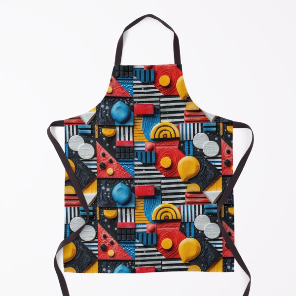 Item preview, Textured Bauhaus Geometric Abstract Shapes Collage Pattern designed and sold by NTGUILTY.