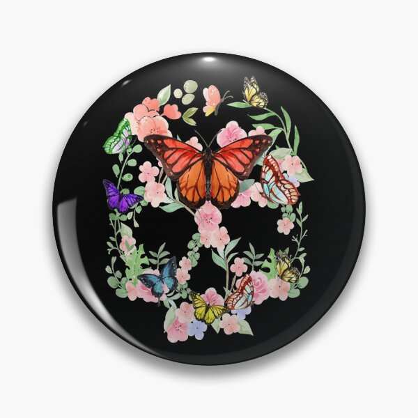 Item preview, Peace Sign Butterflies Floral Art designed and sold by HeleneKarlsen.
