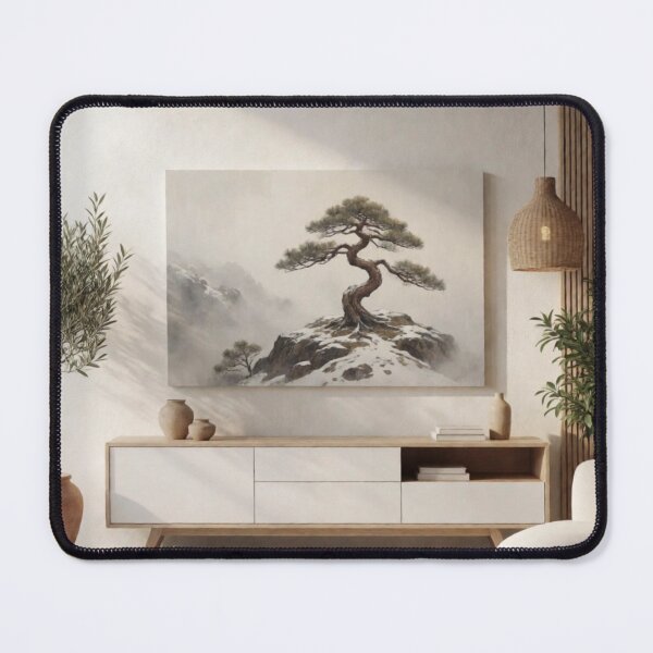 Item preview, Bonsai Minimalism - Japandi Interior Architecture Print designed and sold by nhk999.