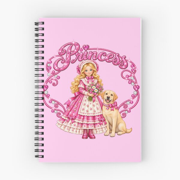 Item preview, Pioneer Princess in Pink with her Best Friend the Golden Retriever! designed and sold by meganlaub1.