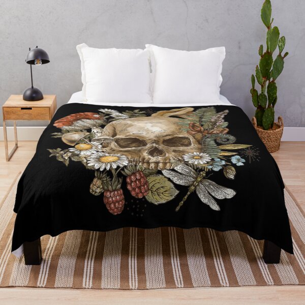 Item preview, Botanical Skull and Mushrooms designed and sold by HeleneKarlsen.