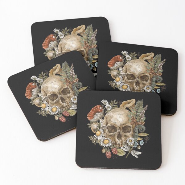 Item preview, Botanical Skull and Mushrooms designed and sold by HeleneKarlsen.