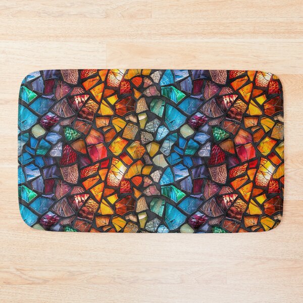 Item preview, Colorful Broken Stained Glass Mosaic Fragments Pattern designed and sold by NTGUILTY.