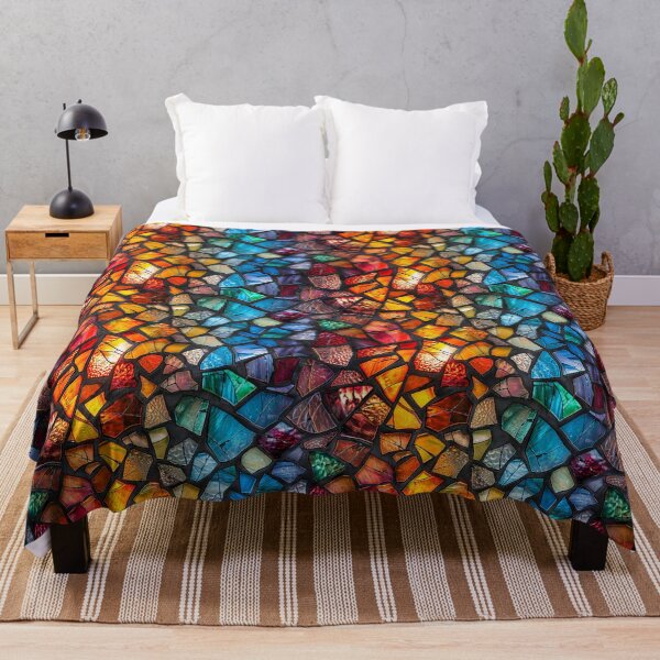 Item preview, Colorful Broken Stained Glass Mosaic Fragments Pattern designed and sold by NTGUILTY.