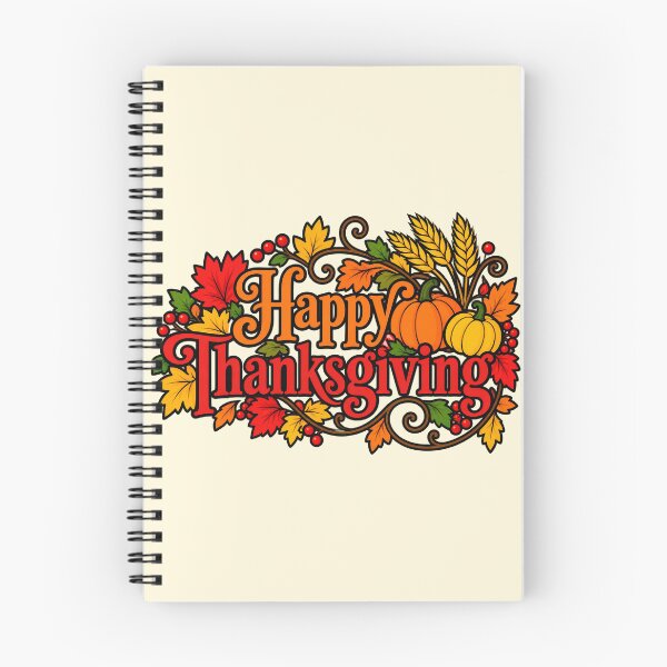 Item preview, Happy Thanksgiving Autumn Leaves with Pumpkins and Wheat designed and sold by CrazyCraftStudio.