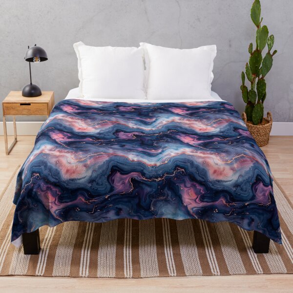 Item preview, Navy Blue Purple Rose Gold Liquid Marble Pattern designed and sold by NTGUILTY.
