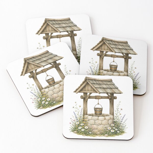 Item preview, Rustic Stone Wishing Well With Wildflowers designed and sold by takeng07.