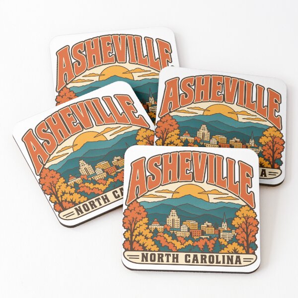 Item preview, Asheville Gift - Vintage Asheville North Carolina Travel Art designed and sold by RedRubyBubble.