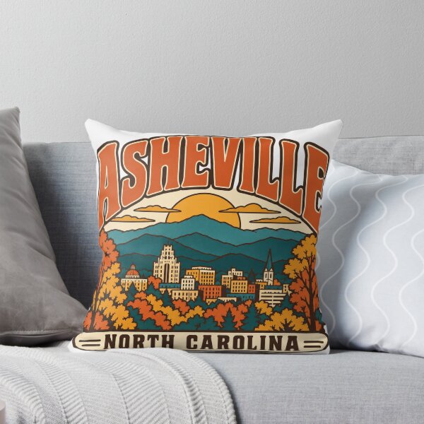 Item preview, Asheville Gift - Vintage Asheville North Carolina Travel Art designed and sold by RedRubyBubble.