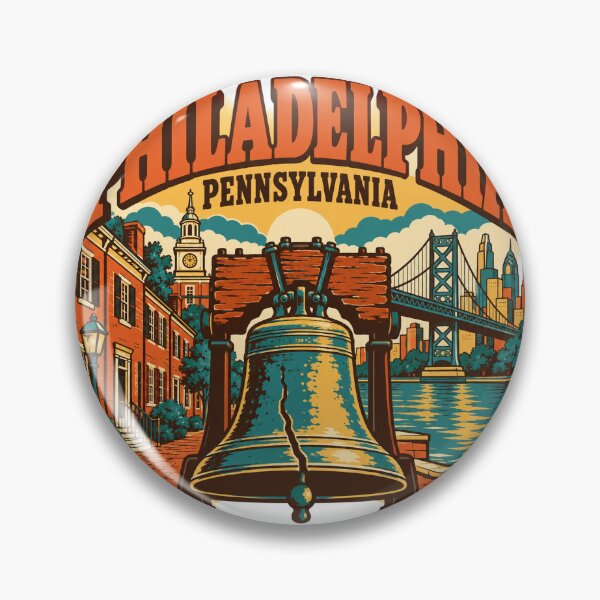 Item preview, Philadelphia Gift - Vintage Philadelphia Pennsylvania Travel Art designed and sold by RedRubyBubble.