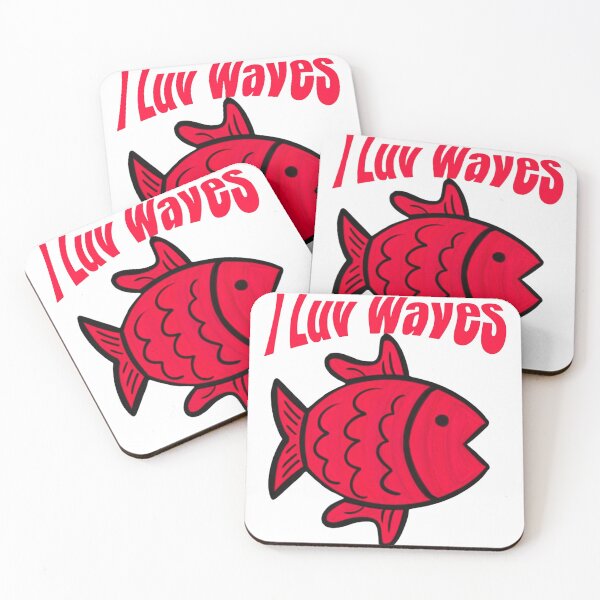 Item preview, I Luv Waves Red Fish Quote designed and sold by CuteMallow.