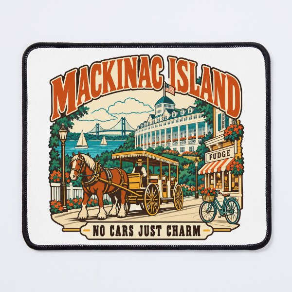 Item preview, Mackinac Island Gift - No Cars Just Charm designed and sold by RedRubyBubble.