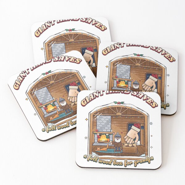 Item preview, Grandpa Gift Cozy Fireplace Firewood Cabin Giant Hand Saves designed and sold by MiniSaga Shop.