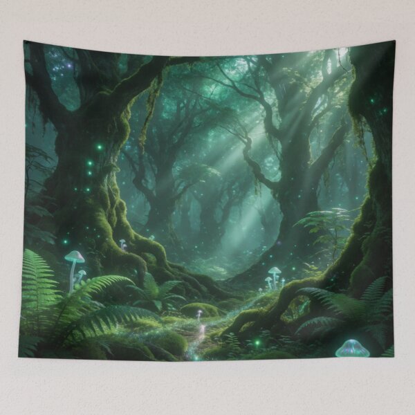 Item preview, Whispering Woods - Enchanted Mystic Forest Art designed and sold by nhk999.