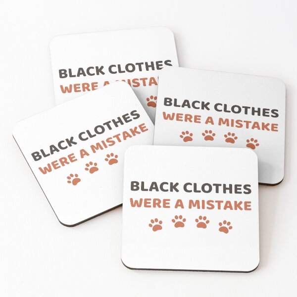 Item preview, Black Clothes Were a Mistake, Funny Pet Hair designed and sold by lilchaosanimal.