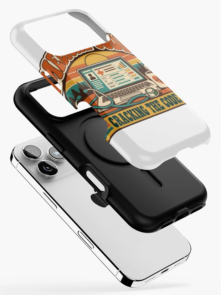 Thumbnail 2 of 4, iPhone Case, Medical Coder Gift - Cracking The Code designed and sold by RedRubyBubble.