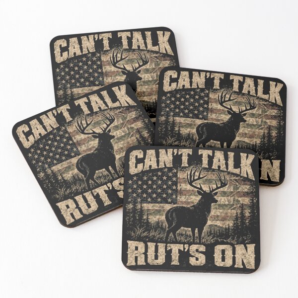 Item preview, Can't Talk Ruts On Funny Deer Hunting Patriotic Distressed Flag designed and sold by CF_VintageDesign.