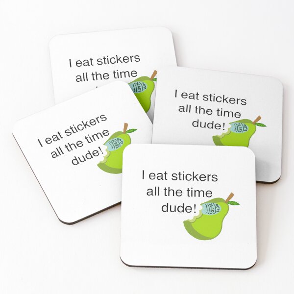 Item preview, Its Always Sunny I Eat Stickers All The Time Dude Charlie Quote designed and sold by boykin-wen.