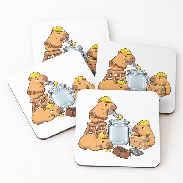 Item preview, Capybara Savings Project – Funny Money Jar Cartoon designed and sold by LazyPaw Design.