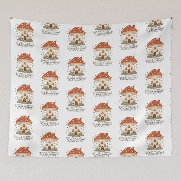 Item preview, Cozy Season Mushroom Cottage Autumn Foliage designed and sold by PACS0011.
