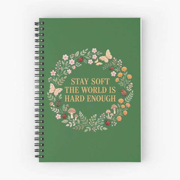 Item preview, Motivation Affirmation Stay Soft The World Is Hard Enough Cottagecore designed and sold by Yellowriversss.