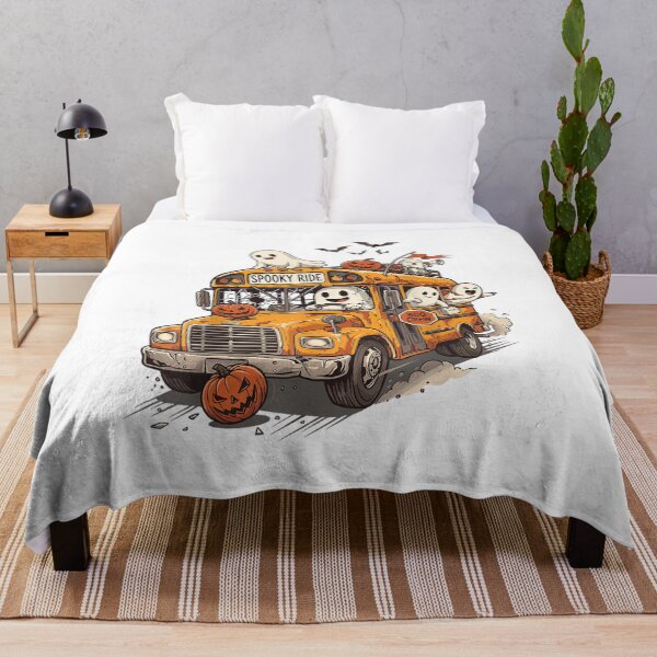 Item preview, Halloween School Bus Driver Ghost Pumpkin Spooky designed and sold by HuserPiri.