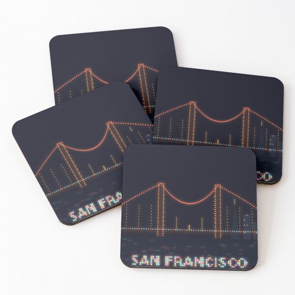 Item preview, San Francisco Christmas Lights Golden Gate | Holiday Night Design designed and sold by Robert Lucio.
