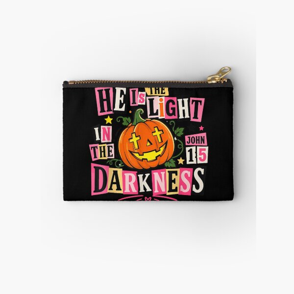 Item preview, He is The Light in The Darkness Pumpkin Christian Halloween designed and sold by Nannythenimfa.