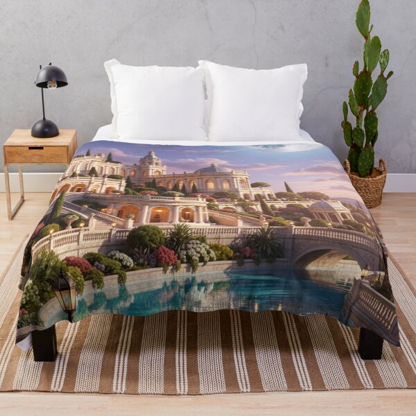 Item preview, Moonlit Kingdom - Enchanted Fantasy Castle Landscape designed and sold by nhk999.