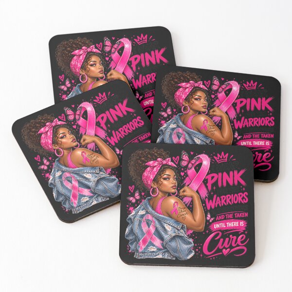 Item preview, Black Woman With Pink Breast Cancer Ribbons designed and sold by YubitaLeLe.