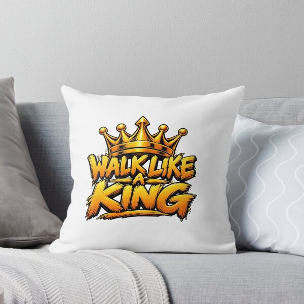 Item preview, Walk Like a King – Bold Gold Crown Motivational Design designed and sold by Lovestickerco.